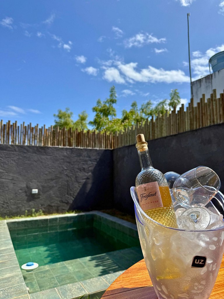 MHV Milagres - Studio Guadalupe 07, Quarto & Sala com Piscin