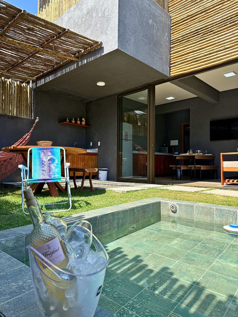 MHV Milagres - Studio Guadalupe 07, Quarto & Sala com Piscin