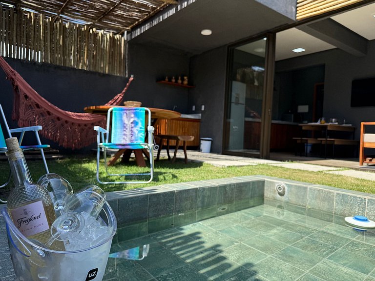 MHV Milagres - Studio Guadalupe 07, Quarto & Sala com Piscin