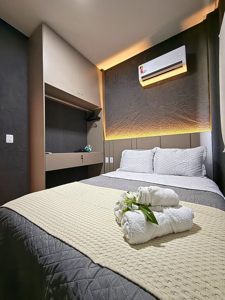 MHV Milagres - Studio Guadalupe 05, private bedroom and livi