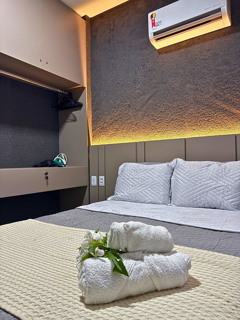 MHV Milagres - Studio Guadalupe 05, private bedroom and livi